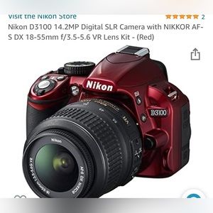 Nikon D3100 new camera has 2 batteries charger extra lens and carrying case